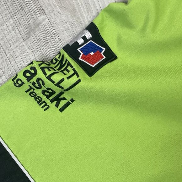 Kawasaki Monster Pro Racing Shirt Size XL Extra Large Button Down Green Black N - Picture 7 of 14